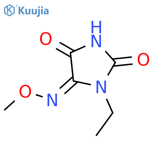 1-Ethylimidazolidine-2,4,5-trione 5-(O-methyloxime) structure