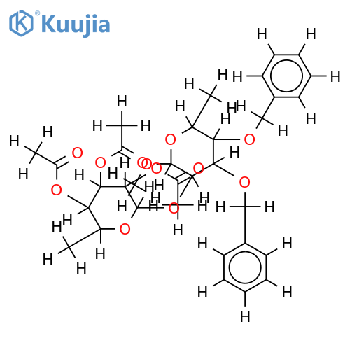 Me glycoside,2',3',4'-tri-Ac-,3,4-dibenzyl-2-O-alpha-L-Rhamnopyranosyl-L-rhamnose structure