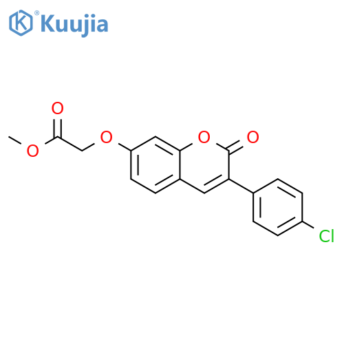 methyl 2-{3-(4-chlorophenyl)-2-oxo-2H-chromen-7-yloxy}acetate structure