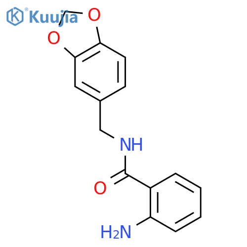 2-Amino-N-(2H-1,3-benzodioxol-5-ylmethyl)benzamide structure