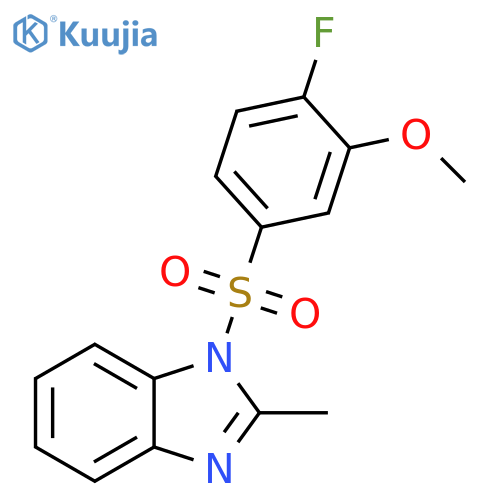 1-(4-fluoro-3-methoxybenzenesulfonyl)-2-methyl-1H-1,3-benzodiazole structure