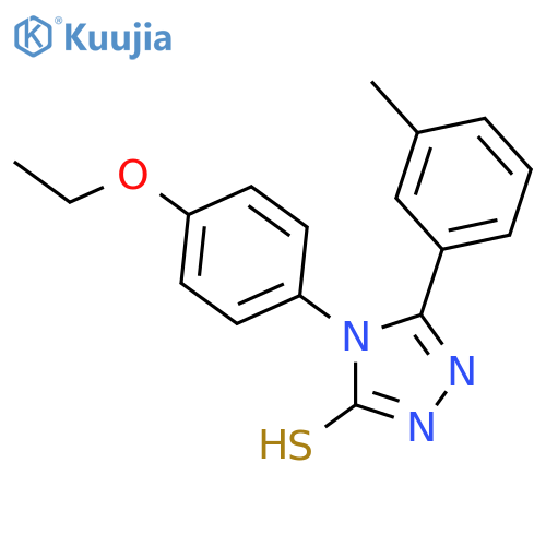 4-(4-ethoxyphenyl)-5-(3-methylphenyl)-4H-1,2,4-triazole-3-thiol structure