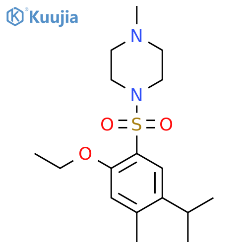 1-2-ethoxy-4-methyl-5-(propan-2-yl)benzenesulfonyl-4-methylpiperazine structure