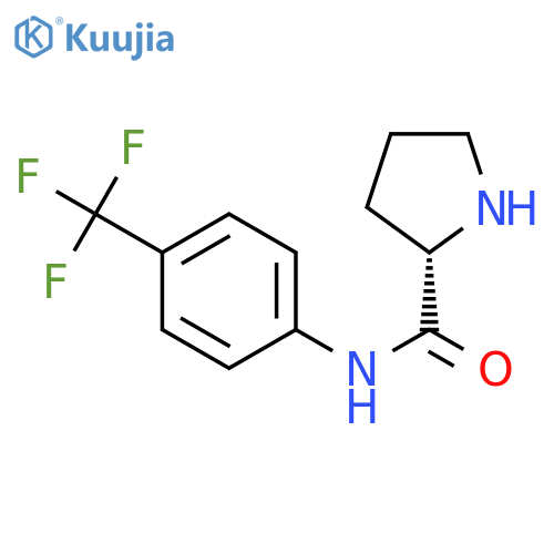 2-Pyrrolidinecarboxamide,N-[4-(trifluoromethyl)phenyl]-, (2S)- structure
