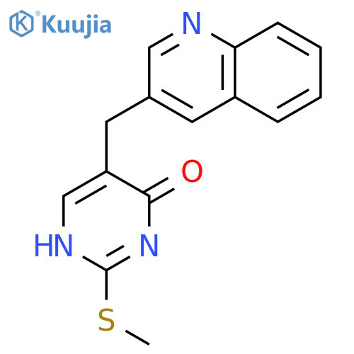 4(1H)-PYRIMIDINONE, 2-(METHYLTHIO)-5-(3-QUINOLINYLMETHYL)- structure