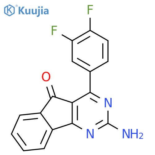 2-Amino-4-(3,4-difluorophenyl)-5H-indeno1,2-dpyrimidin-5-one structure