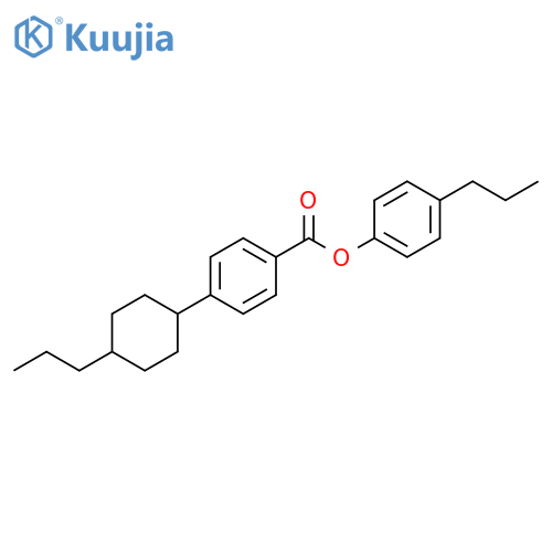 Benzoic acid, 4-(4-propylcyclohexyl)-, 4-propylphenyl ester structure