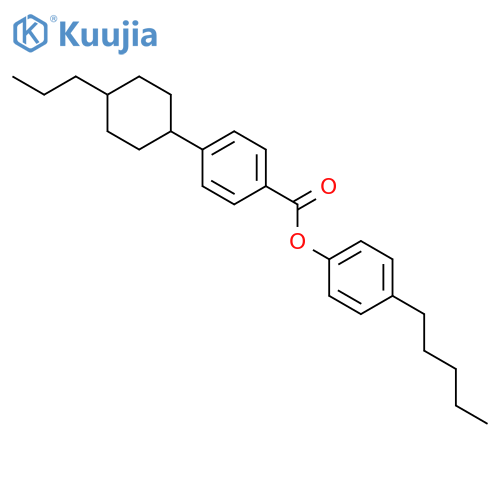 Benzoic acid, 4-(4-propylcyclohexyl)-, 4-pentylphenyl ester structure
