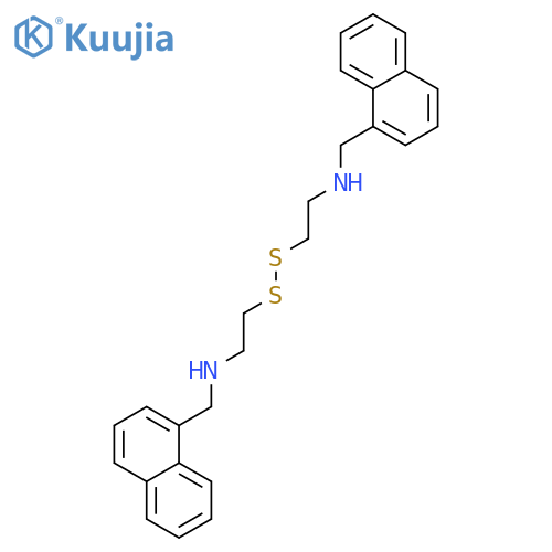 2,2'-disulfanediylbis[N-(naphthalen-1-ylmethyl)ethanamine] structure