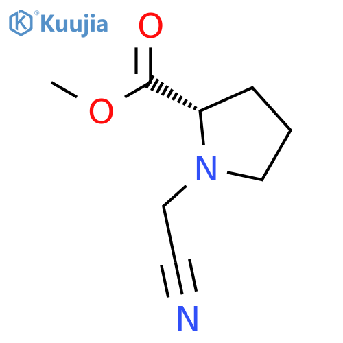 methyl (2S)-1-(cyanomethyl)pyrrolidine-2-carboxylate structure