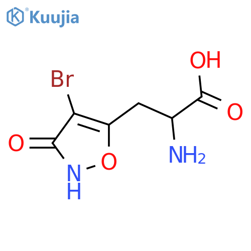 (2R)-2-azaniumyl-3-(4-bromo-3-oxo-oxazol-5-yl)propanoate structure