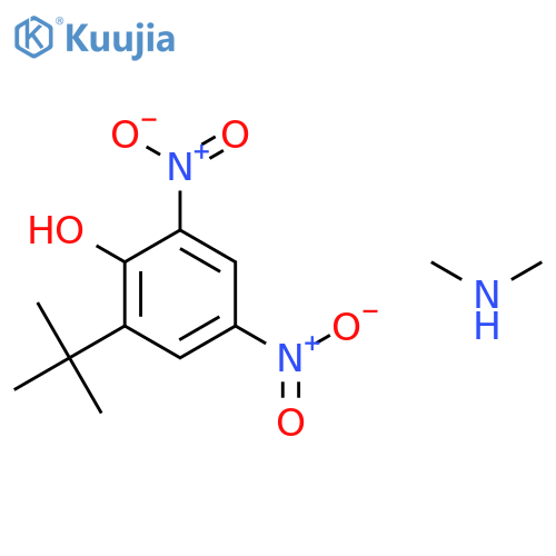 2-tert-butyl-4,6-dinitrophenol, compound with dimethylamine (1:1) structure