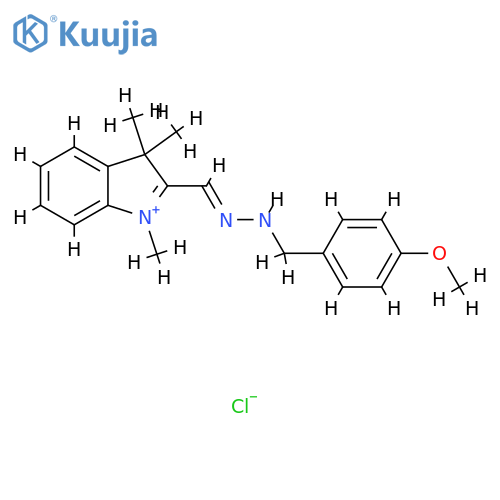 3H-Indolium,2-[[2-(4-methoxyphenyl)-2-methylhydrazinylidene]methyl]-1,3,3-trimethyl-,chloride (1:1) structure