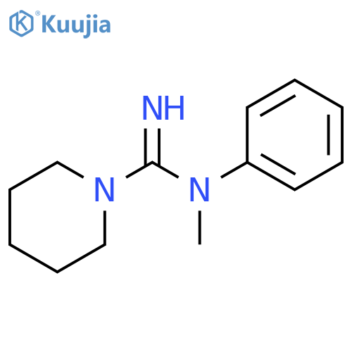 1-Piperidinecarboximidamide, N-methyl-N-phenyl- structure