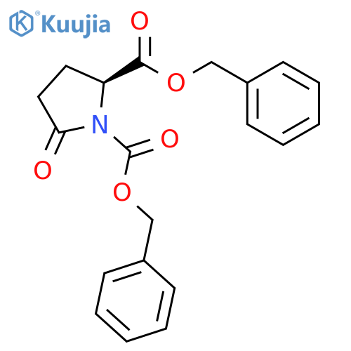 1,2-PYRROLIDINEDICARBOXYLIC ACID, 5-OXO-, BIS(PHENYLMETHYL) ESTER, (S)- structure