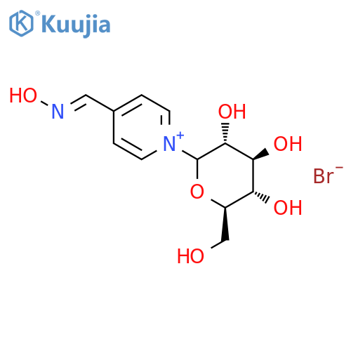 Pyridinium, 1-D-glucopyranosyl-4-[(hydroxyimino)methyl]-, bromide structure