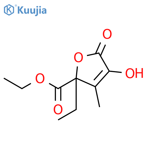 2-FURANCARBOXYLIC ACID, 2-ETHYL-2,5-DIHYDRO-4-HYDROXY-3-METHYL-5-OXO-, ETHYL ESTER structure
