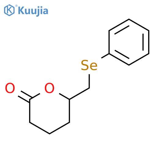 2H-PYRAN-2-ONE, TETRAHYDRO-6-[(PHENYLSELENO)METHYL]- structure