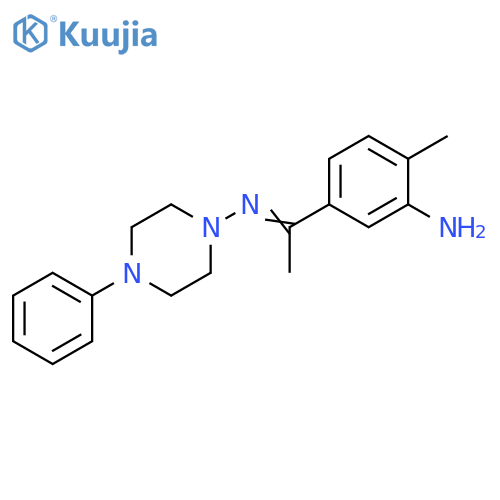 1-Piperazinamine, N-[1-(3-amino-4-methylphenyl)ethylidene]-4-phenyl- structure