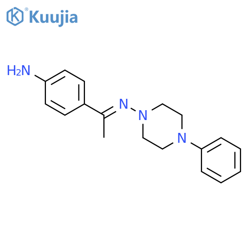 1-Piperazinamine, N-[1-(4-aminophenyl)ethylidene]-4-phenyl- structure