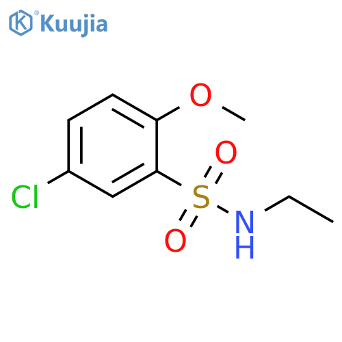 5-chloro-N-ethyl-2-methoxybenzene-1-sulfonamide structure