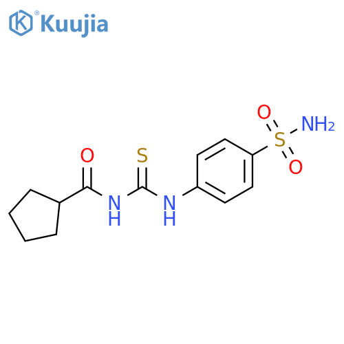3-cyclopentanecarbonyl-1-(4-sulfamoylphenyl)thiourea structure