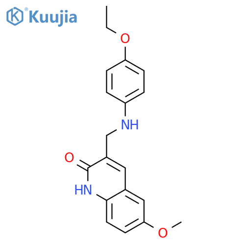 2(1H)-Quinolinone, 3-[[(4-ethoxyphenyl)amino]methyl]-6-methoxy- structure