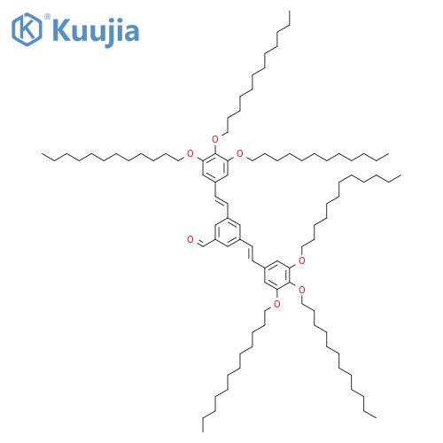 Benzaldehyde, 3,5-bis[(1E)-2-[3,4,5-tris(dodecyloxy)phenyl]ethenyl]- structure
