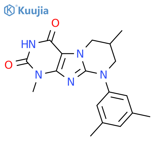 9-(3,5-dimethylphenyl)-1,7-dimethyl-1H,2H,3H,4H,6H,7H,8H,9H-pyrimido1,2-gpurine-2,4-dione structure