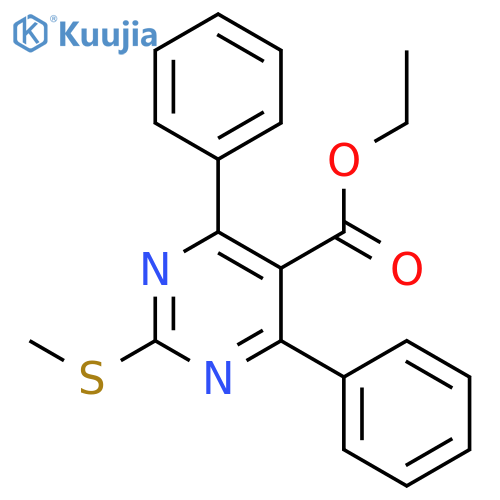 Ethyl 2-(methylthio)-4,6-diphenylpyrimidine-5-carboxylate structure