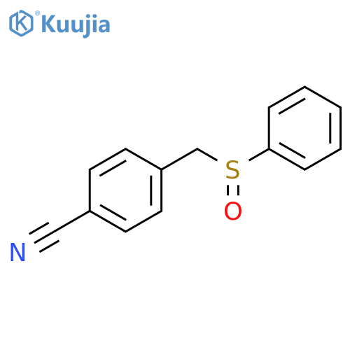 Benzonitrile, 4-[(phenylsulfinyl)methyl]- structure