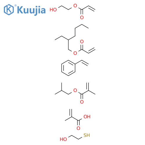 2-Propenoicacid,2-methyl-,polymerwithethenylbenzene,2-ethylhexyl2-propenoate,2-hydroxyethyl2-propenoate,2-mercaptoethanoland2-methylpropyl2-methyl-2-propenoate structure