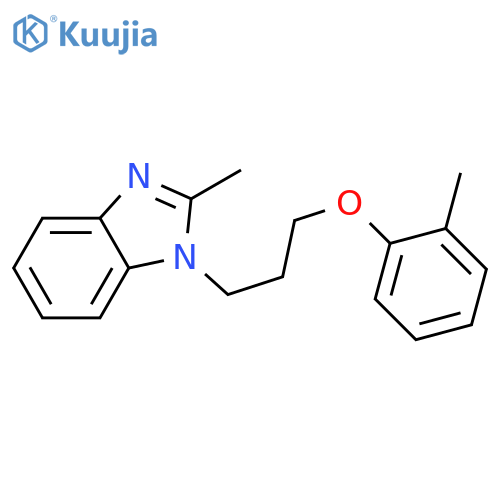 2-methyl-1-3-(2-methylphenoxy)propyl-1H-1,3-benzodiazole structure