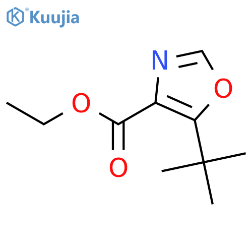 Ethyl 5-tert-butyl-1,3-oxazole-4-carboxylate structure
