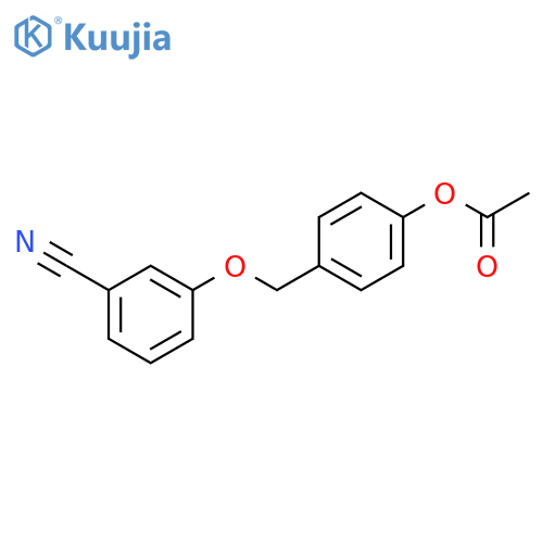 Benzonitrile, 3-[[4-(acetyloxy)phenyl]methoxy]- structure