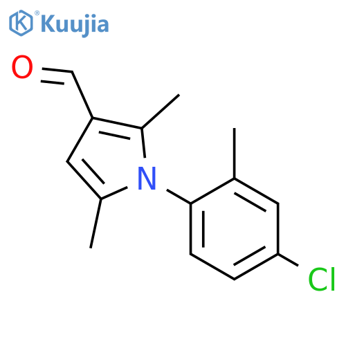 1-(4-Chloro-2-methylphenyl)-2,5-dimethyl-1H-pyrrole-3-carbaldehyde structure