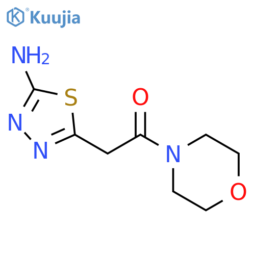 2-(5-Amino-[1,3,4]thiadiazol-2-yl)-1-morpholin-4-yl-ethanone structure
