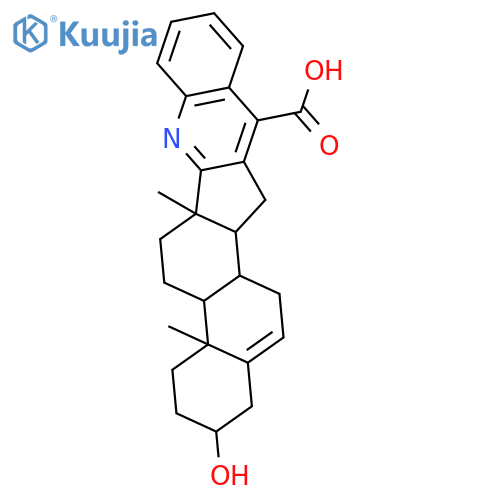 (2S,4aR,4bS,6aS,13aS,13bR)-2-hydroxy-4a,6a-dimethyl-2,3,4,4a,4b,5,6,6a,13,13a,13b,14-dodecahydro-1H-naphtho[2',1':4,5]indeno[1,2-b]quinoline-12-carboxylic acid structure