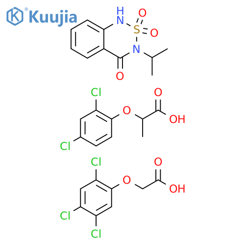Propanoic acid, 2-(2,4-dichlorophenoxy)-, mixt. with 3-(1-methylethyl)-1H-2,1,3-benzothiadiazin-4(3H)-one 2,2-dioxide and (2,4,5-trichlorophenoxy)acetic acid (9CI) structure