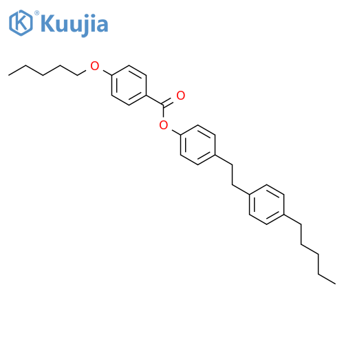 BENZOIC ACID, 4-(PENTYLOXY)-, 4-[2-(4-PENTYLPHENYL)ETHYL]PHENYL ESTER structure