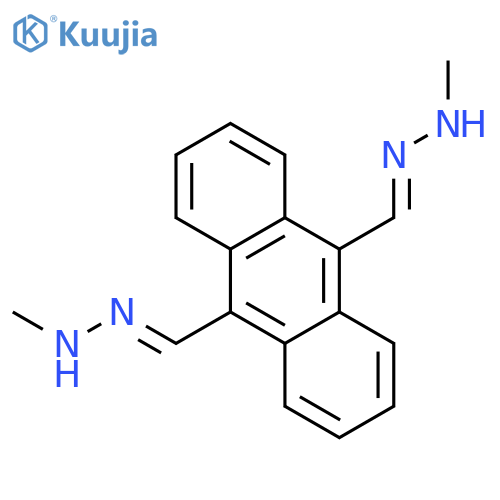 9,10-Anthracenedicarboxaldehyde, bis(methylhydrazone) structure
