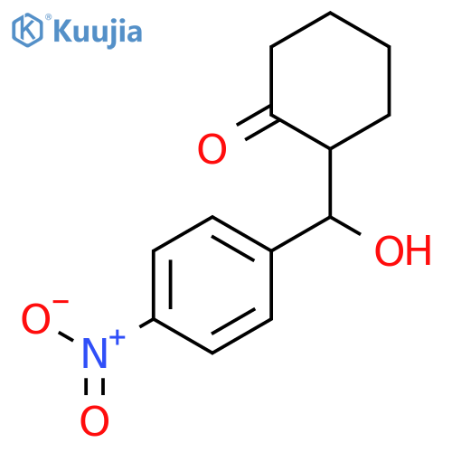 2-[hydroxy-(4-nitrophenyl)methyl]cyclohexan-1-one structure