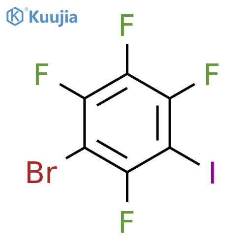 Benzene, 1-bromo-2,3,4,6-tetrafluoro-5-iodo- structure