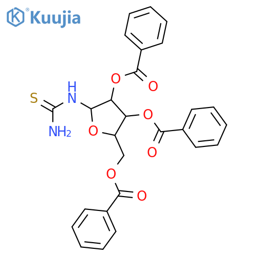 [3,4-dibenzoyloxy-5-(carbamothioylamino)oxolan-2-yl]methyl Benzoate structure