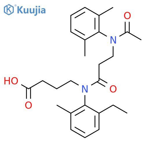 Butanoic acid,4-[[3-[acetyl(2,6-dimethylphenyl)amino]-1-oxopropyl](2-ethyl-6-methylphenyl)amino]- structure