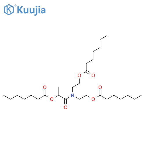 2-[2-heptanoyloxyethyl(2-heptanoyloxypropanoyl)amino]ethyl Heptanoate structure