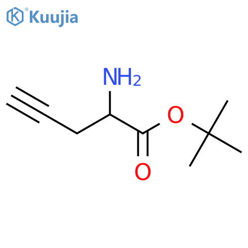 Tert-butyl (2s)-2-aminopent-4-ynoate structure
