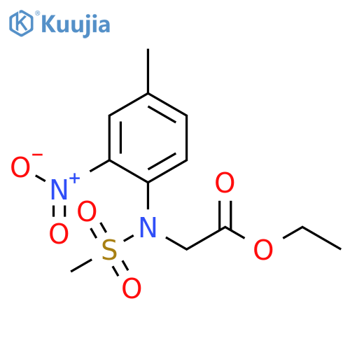 Ethyl 2-[N-(4-methyl-2-nitrophenyl)methanesulfonamido]acetate structure