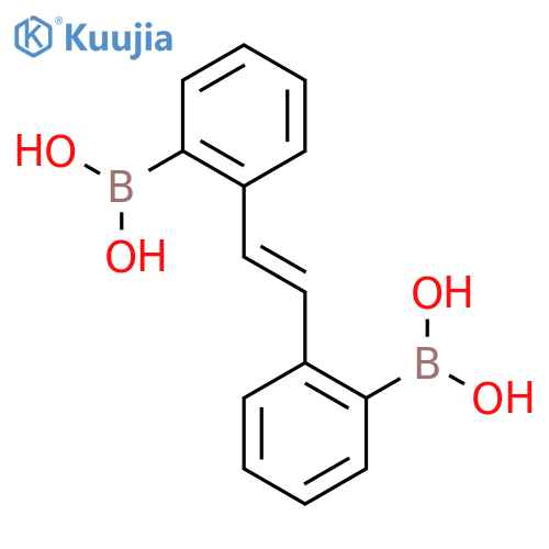 (ethene-1,2-diyldibenzene-2,1-diyl)diboronic acid structure