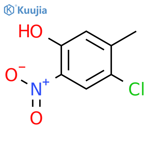 4-Chloro-3-methyl-6-nitrophenol structure
